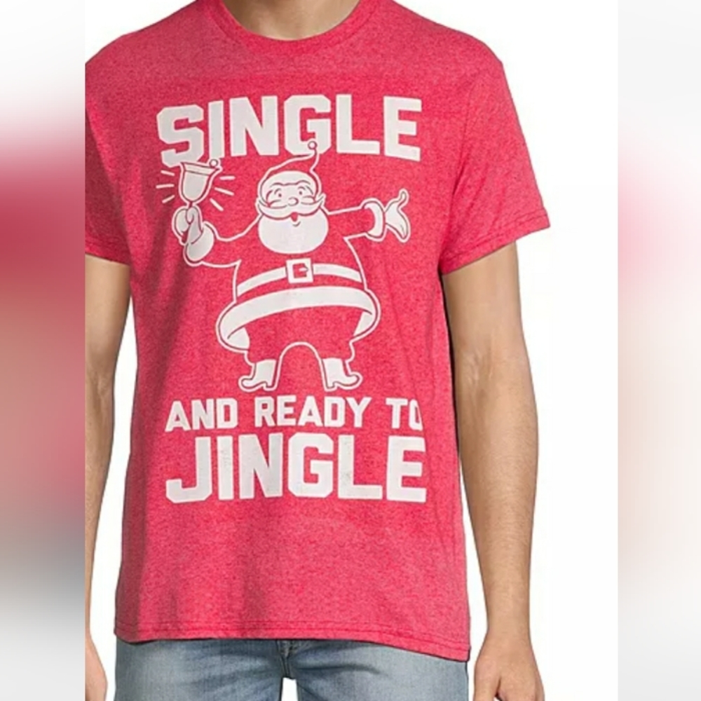NIP  Unisex Single and ready to jingle short sleeve t-shirt sizes S,M and L